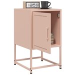 vidaXL Table de chevet rose 36x39x60 5 cm acier