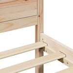 vidaXL Cadre de lit Naturel Bois massif 80 x 200 cm