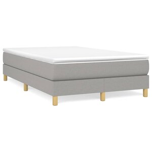 vidaXL Cadre de lit gris clair 120x200 cm tissu