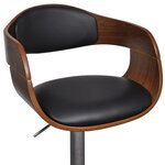 vidaXL Tabourets de bar lot de 2 noir bois courbé et similicuir