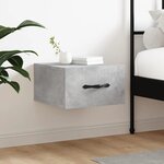 vidaXL Table de chevet murale gris béton 35x35x20 cm