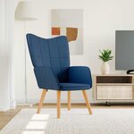 vidaXL Chaise de relaxation Bleu Tissu