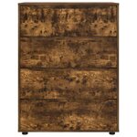 vidaXL Armoires de rangement 2 Pièces Chêne fumé 80 x 48 x 105 cm