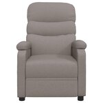 vidaXL Fauteuil électrique de massage Taupe Tissu