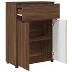 vidaXL Cabinet de salle de bain Chêne brun 72 5 x 36 5 x 100 cm