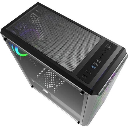 XIGMATEK BOITIER PC Beast - Moyen Tour - RGB - Noir - Verre trempé
