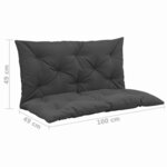 Vidaxl coussin pour balancelle anthracite 100 cm tissu