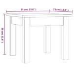 vidaXL Table basse Gris 35x35x30 cm Bois massif de pin