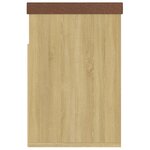 vidaXL Banc à chaussures et coussin Chêne sonoma Bois d'ingénierie