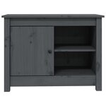 vidaXL Meuble TV Gris 70x36 5x52 cm Bois de pin massif