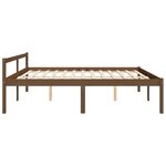 vidaXL Lit pour personne âgée marron miel 200x200cm bois de pin massif