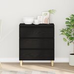 Buffet vidaXL Noir Chêne 60x35x70 cm Bois d'ingénierie