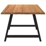 vidaXL Table à manger marron clair bois de chêne massif rectangulaire