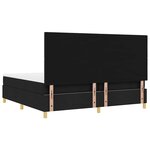 vidaXL Lit à ressorts avec matelas Noir 200 x 200 cm tissu