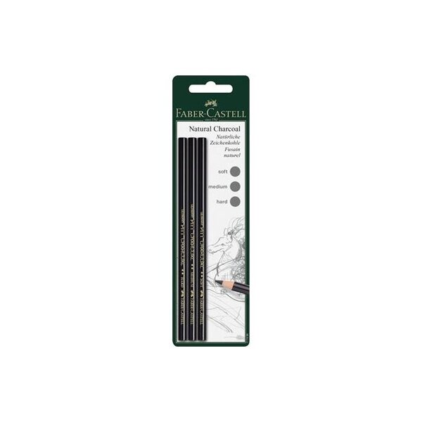 kit 3 Crayon Fusain Pitt FABER-CASTELL
