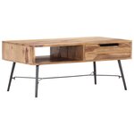 vidaXL Table basse 88x55x40 cm Bois massif