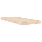vidaXL Cadre de lit 75x190 cm petit simple bois massif de pin