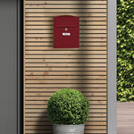 Boîte aux Lettres en Acier  Compact E5736  Anti-pluie  Rouge