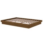 vidaXL Cadre de lit sans matelas marron miel bois massif