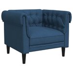 vidaXL Ensemble de canapés 3 Pièces bleu tissu