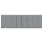 vidaXL Coussin de tête de lit gris clair 140 cm tissu