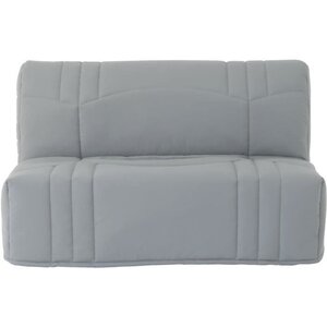 Banquette BZ - Tissu 100 Coton gris clair - Couchage 140 x 190 cm