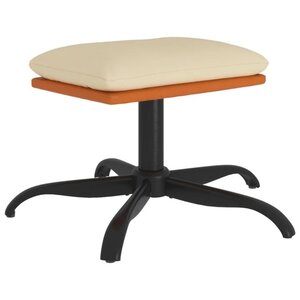 vidaXL Repose-pied Crème 60x60x36 cm Tissu et similicuir