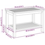 vidaXL Table basse Marron 90 x 50 x 45 cm Bois d'acacia massif