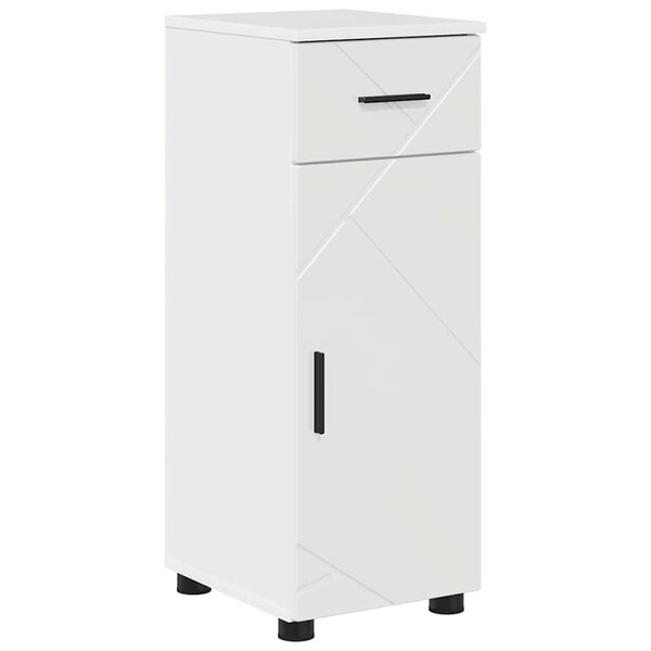 vidaXL Cabinet de salle de bain Blanc brillant 30 x 35 x 80 cm