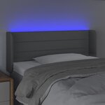 vidaXL Tête de lit à LED Gris clair 93x16x78/88 cm Tissu