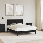 vidaXL Cadre de lit avec bandes LED Noir 120 x 190 cm Simili cuir