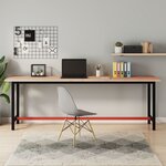 vidaXL Dessus de bureau 220x55x2 5 cm bois massif de hêtre