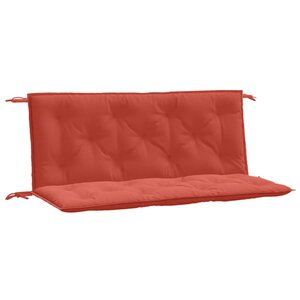 vidaXL Coussins de banc de jardin lot de 2 rouge mélangé tissu