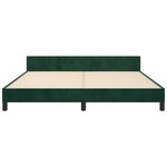 vidaXL Cadre de lit sans matelas vert foncé 180x200 cm velours