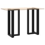vidaXL Pieds de table de bar en forme de T  2 pièces  noir  40 x 35 x (90-91) cm  acier
