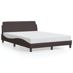 vidaXL Cadre de lit sans matelas marron foncé 120x200 cm tissu