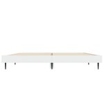 vidaXL Cadre de lit sans matelas blanc 135x190 cm bois d'ingénierie