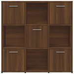 vidaXL Bibliothèque Chêne marron 90x30x90 cm Bois d'ingénierie