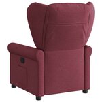 vidaXL Fauteuil inclinable électrique Rouge bordeaux Tissu