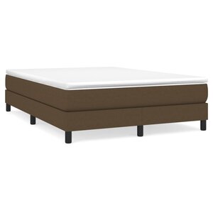 vidaXL Cadre de lit marron foncé 140x200 cm tissu