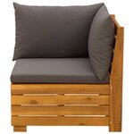 vidaXL Ensemble de salon de jardin 2 Pièce Marron Bois d'Acacia Massif