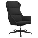 vidaXL Chaise de relaxation Noir Similicuir daim