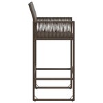 vidaXL Tabourets de bar de jardin lot de 2 marron résine tressée