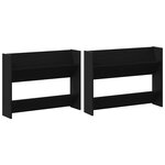 vidaXL Cabinets à chaussures muraux 2 Pièces Chêne noir 60 x 18 x 60 cm