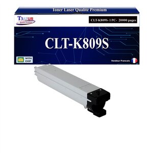 T3AZUR - Toner compatible avec Samsung CLT-K809S pour Samsung CLX9201NA CLX9251NA CLX9301NA MultiXpress C9201NA C9251NA C9301NA - Noire