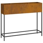 vidaXL Bac de jardin surélevé Rouillé 100 x 26 x 82 cm Acier Corten