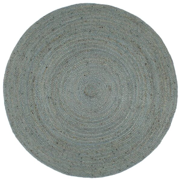 vidaXL Tapis fait à la main Jute Rond 180 cm Vert olive