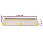 vidaXL Tapis d'escalier autocollants 30 Pièces 65x21x4 cm platine