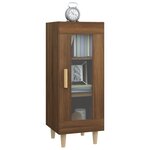 vidaXL Buffet Chêne marron 34 5x34x90 cm Bois d'ingénierie