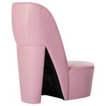 vidaXL Chaise en forme de chaussure à talon haut rose similicuir